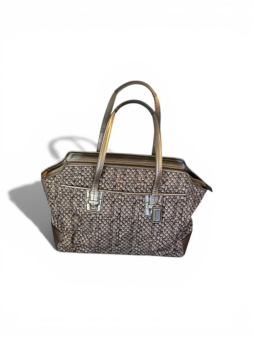 Coach Alexa snake print canvas tote